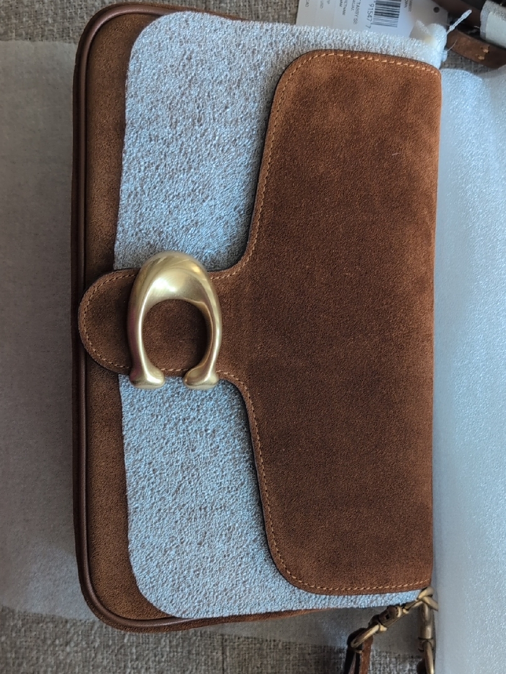 Coach Tabby Small Suede Warn Brown Crossbody/Shoulder Bag - Picture 3 of 6
